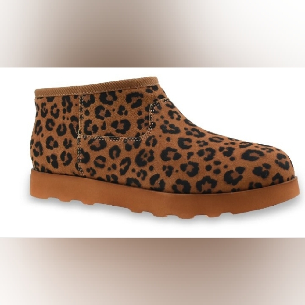 Time And Tru Women's Micro Genuine Suede Boots. Various Sizes    Leopard     NWT